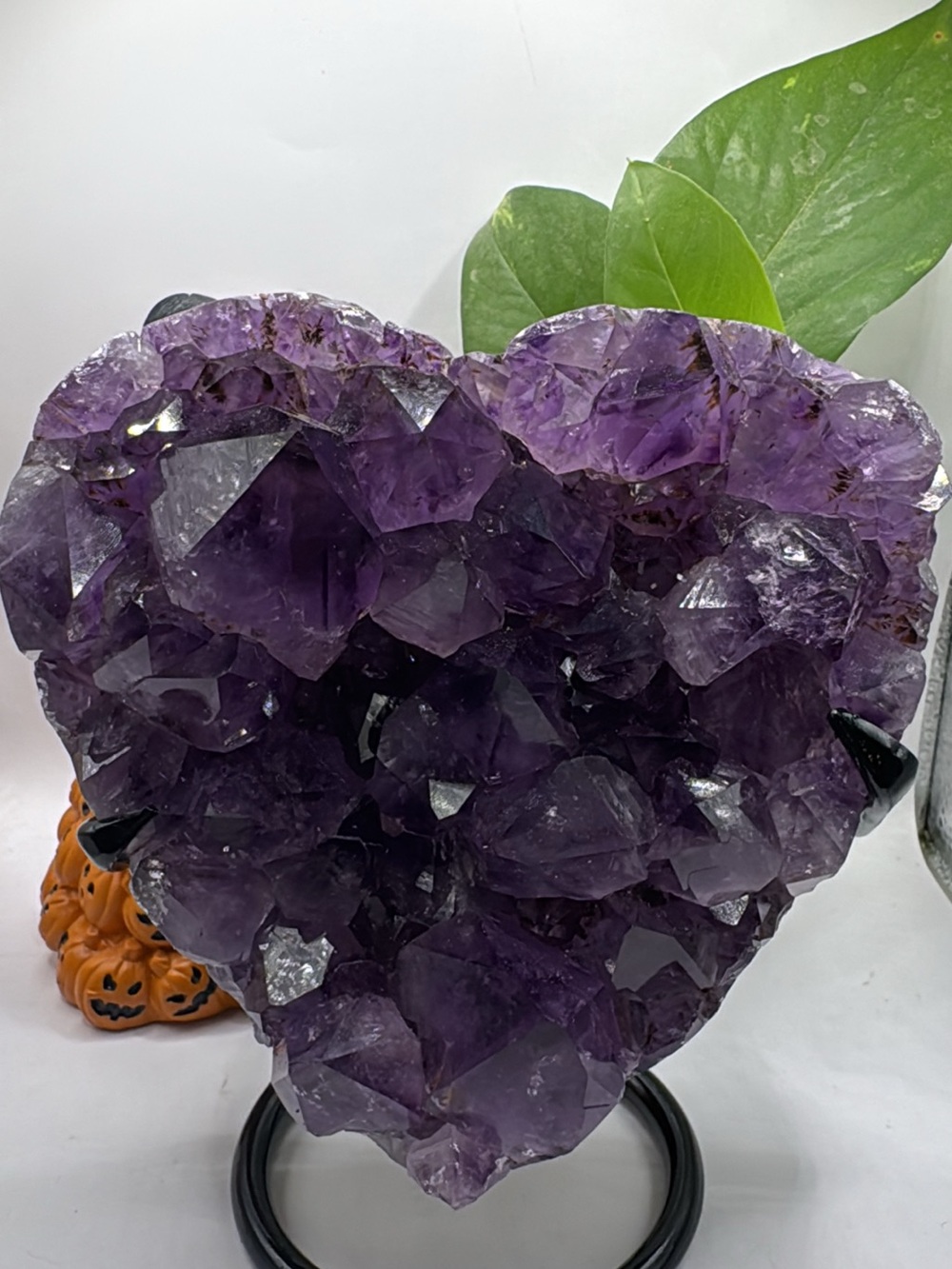 Heart-Shaped Amethyst Crystal Cluster